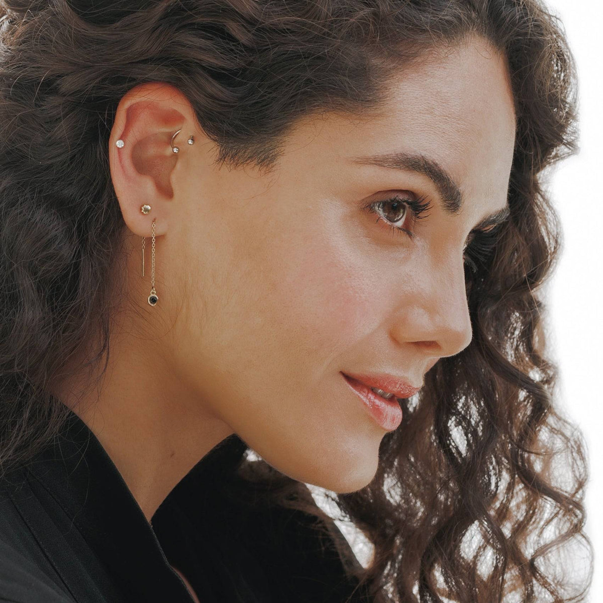 Stone Chain Earrings