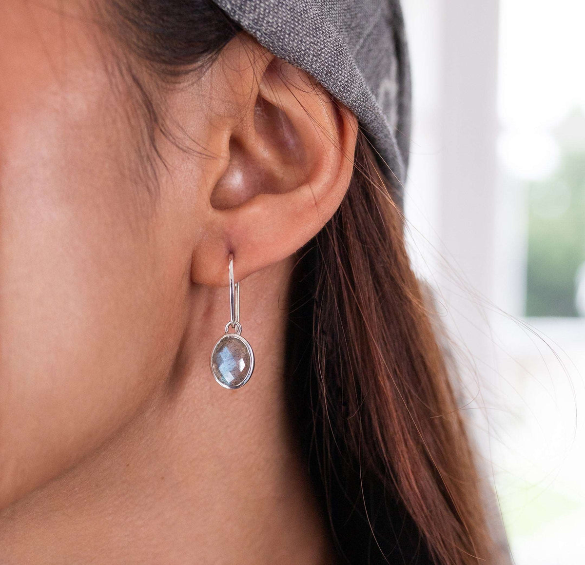 Gemstone Drop Earrings