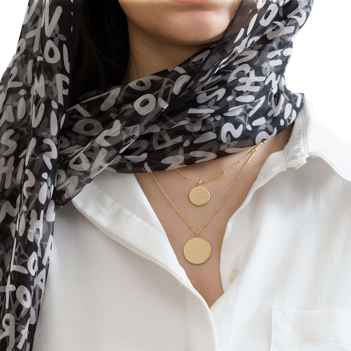 Ayatul Kursi Kabir Dhikr Disc Necklace