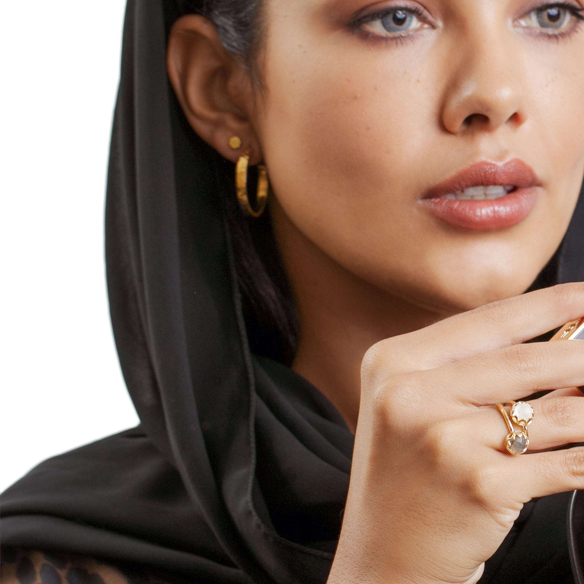 Hammered Hoop Earrings