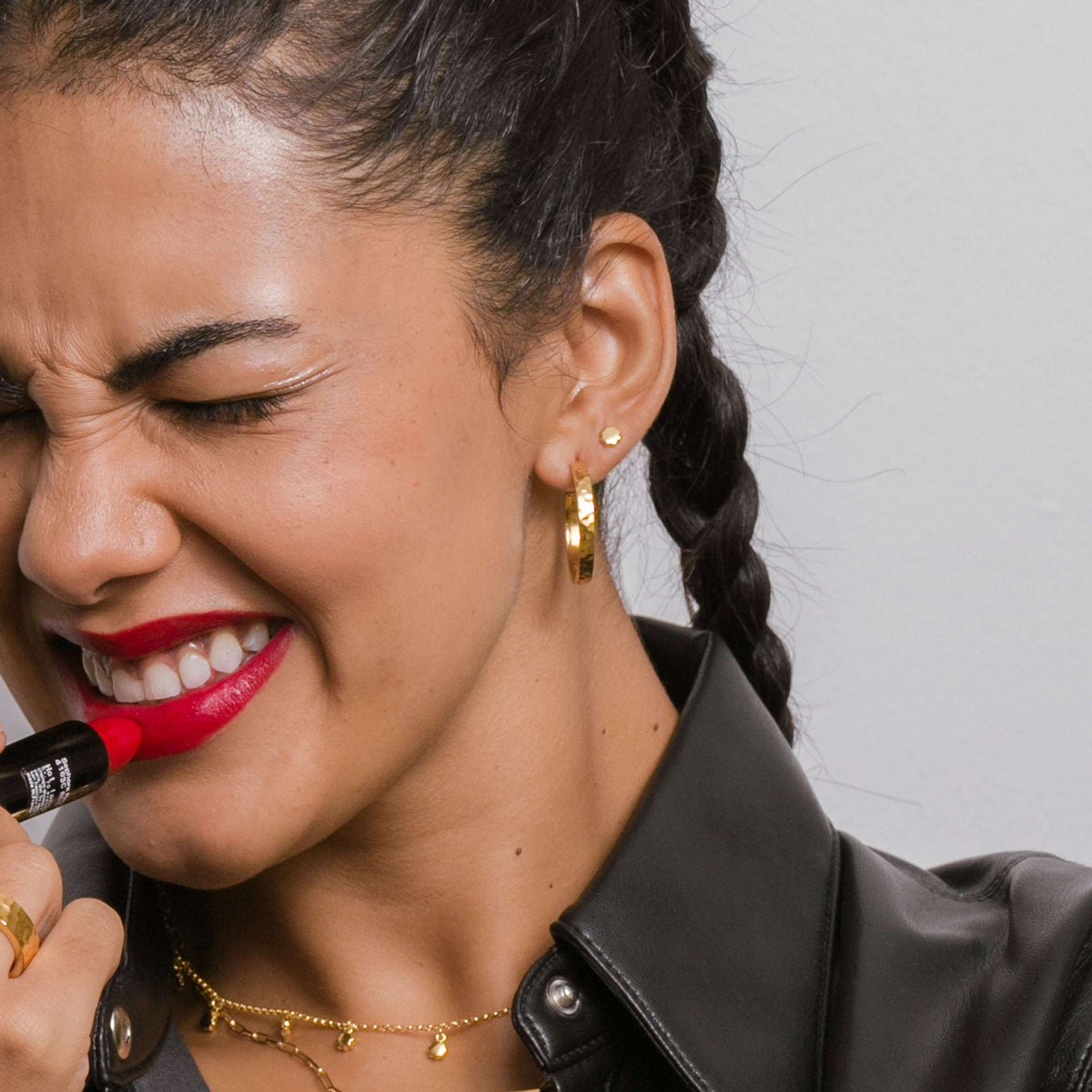 Hammered Hoop Earrings