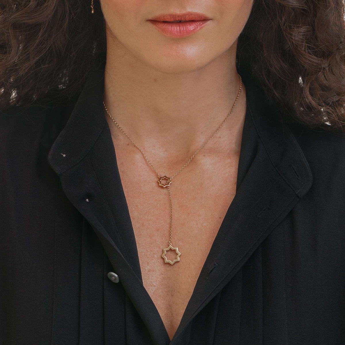 Iman Signature Star Lariat Necklace