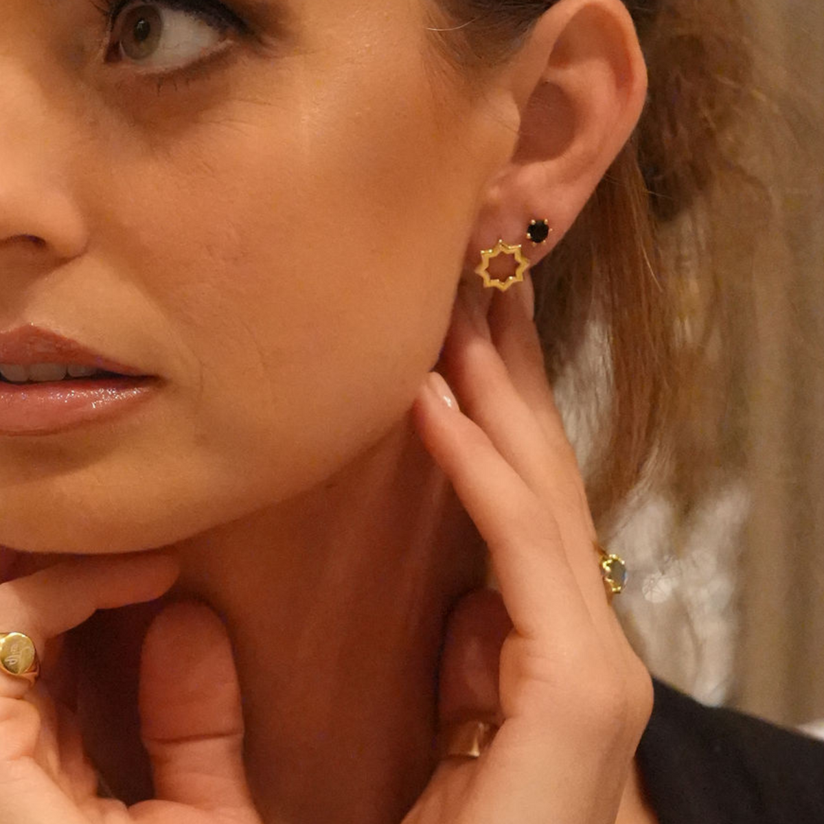 Silhouette Star Studs