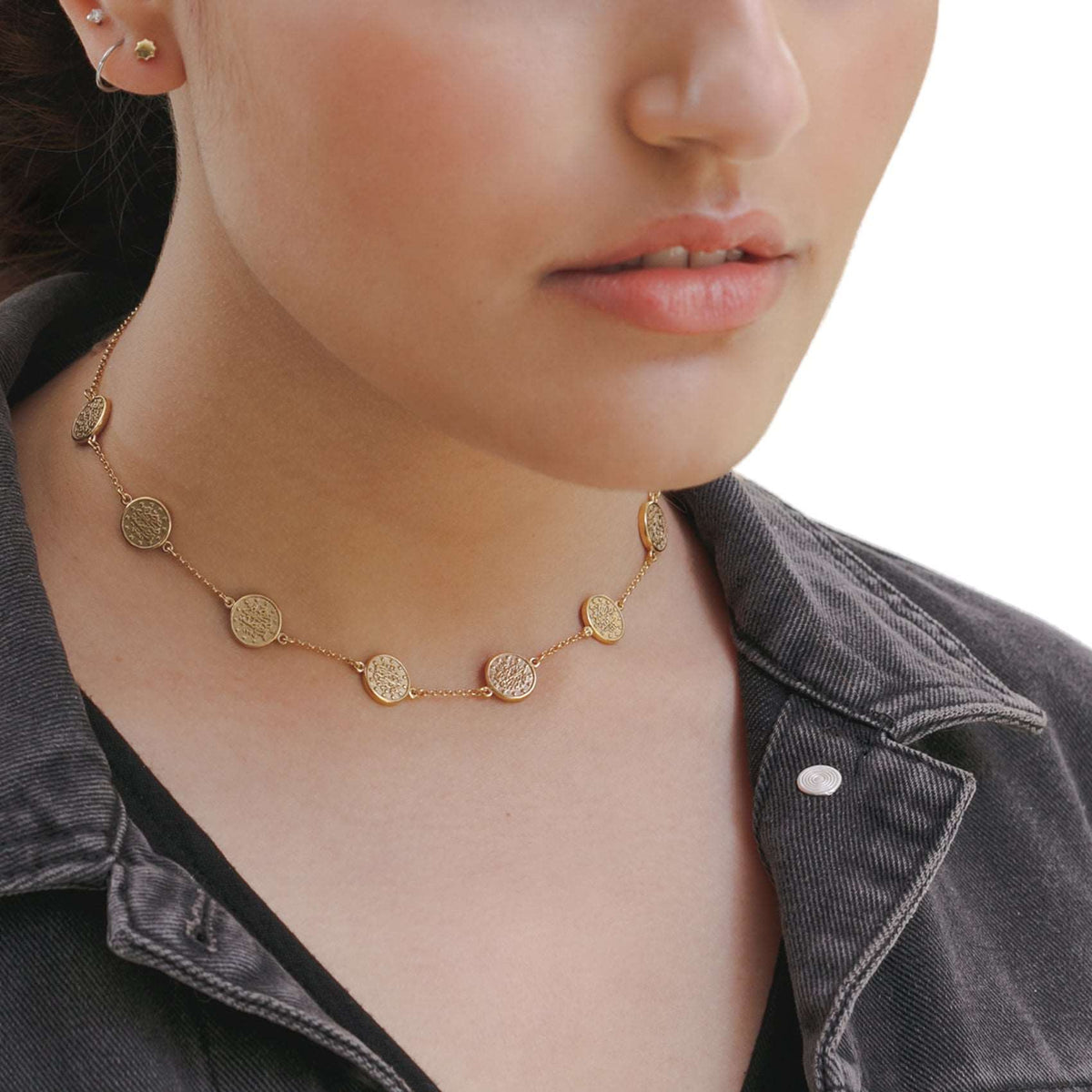 Ottoman Multi Coin Adjustable Necklace