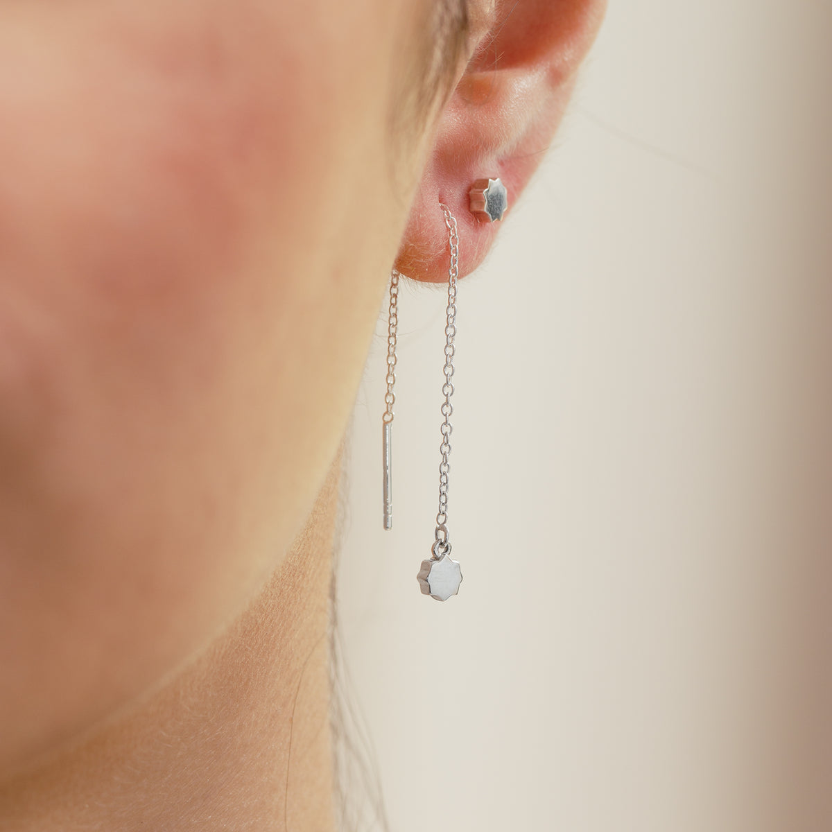 Saghir Signature Star Chain Earrings