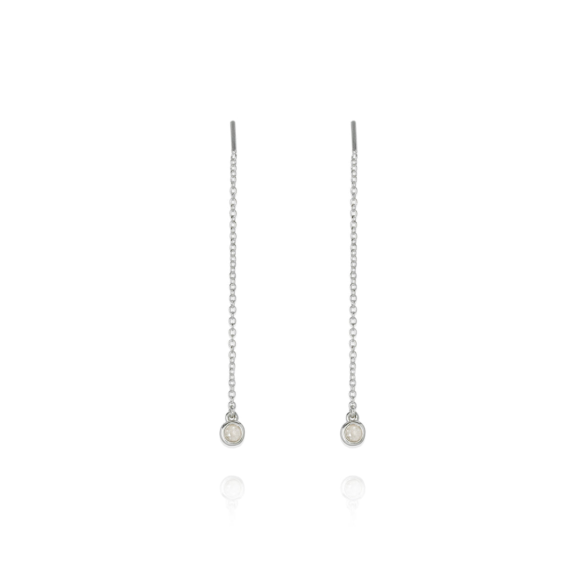 Classic Gemstone Chain Earrings