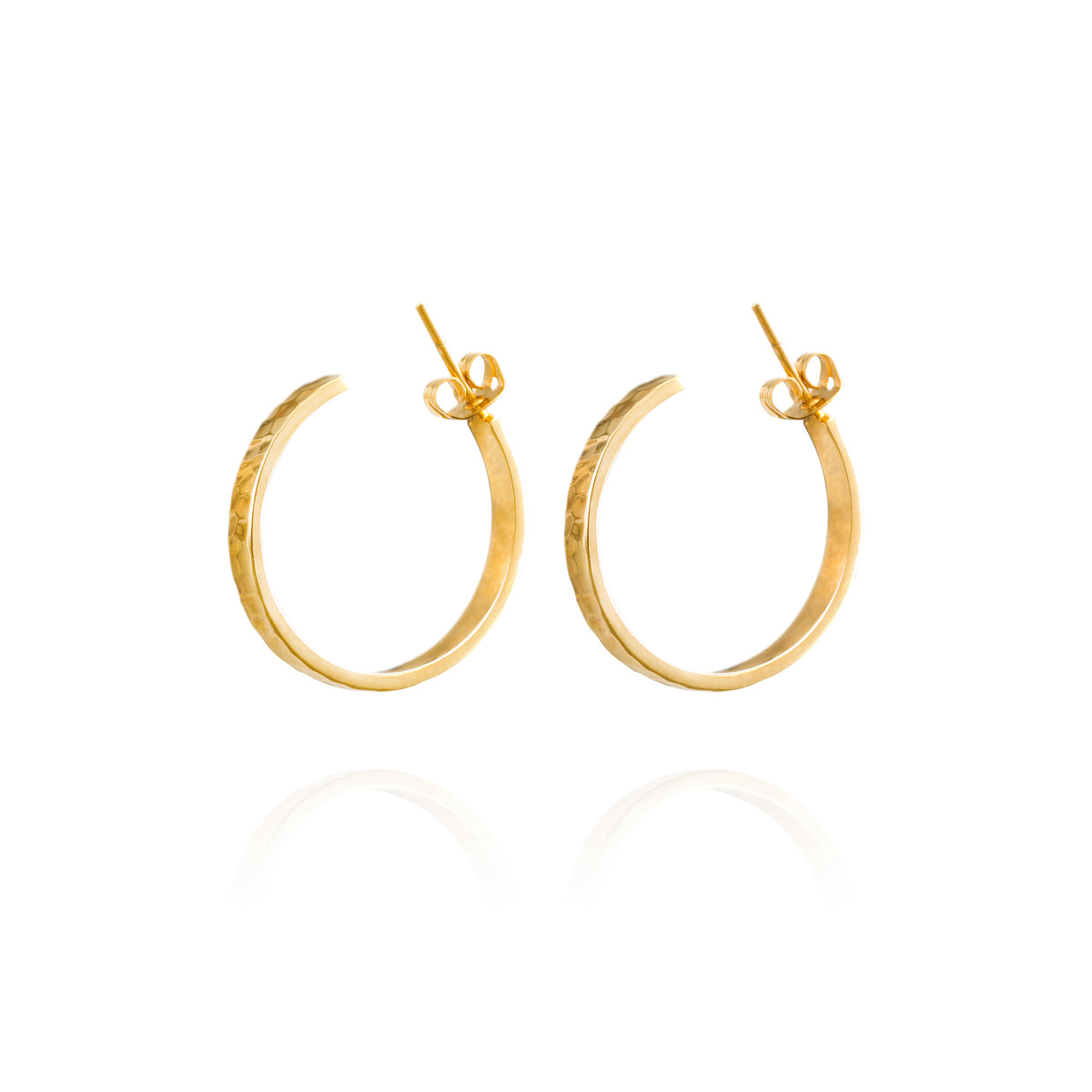 Hammered Hoop Earrings