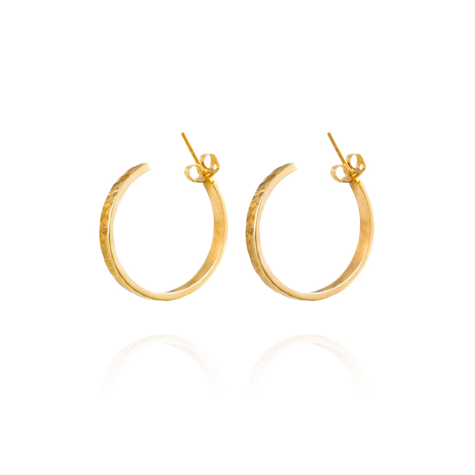 Hammered Hoop Earrings