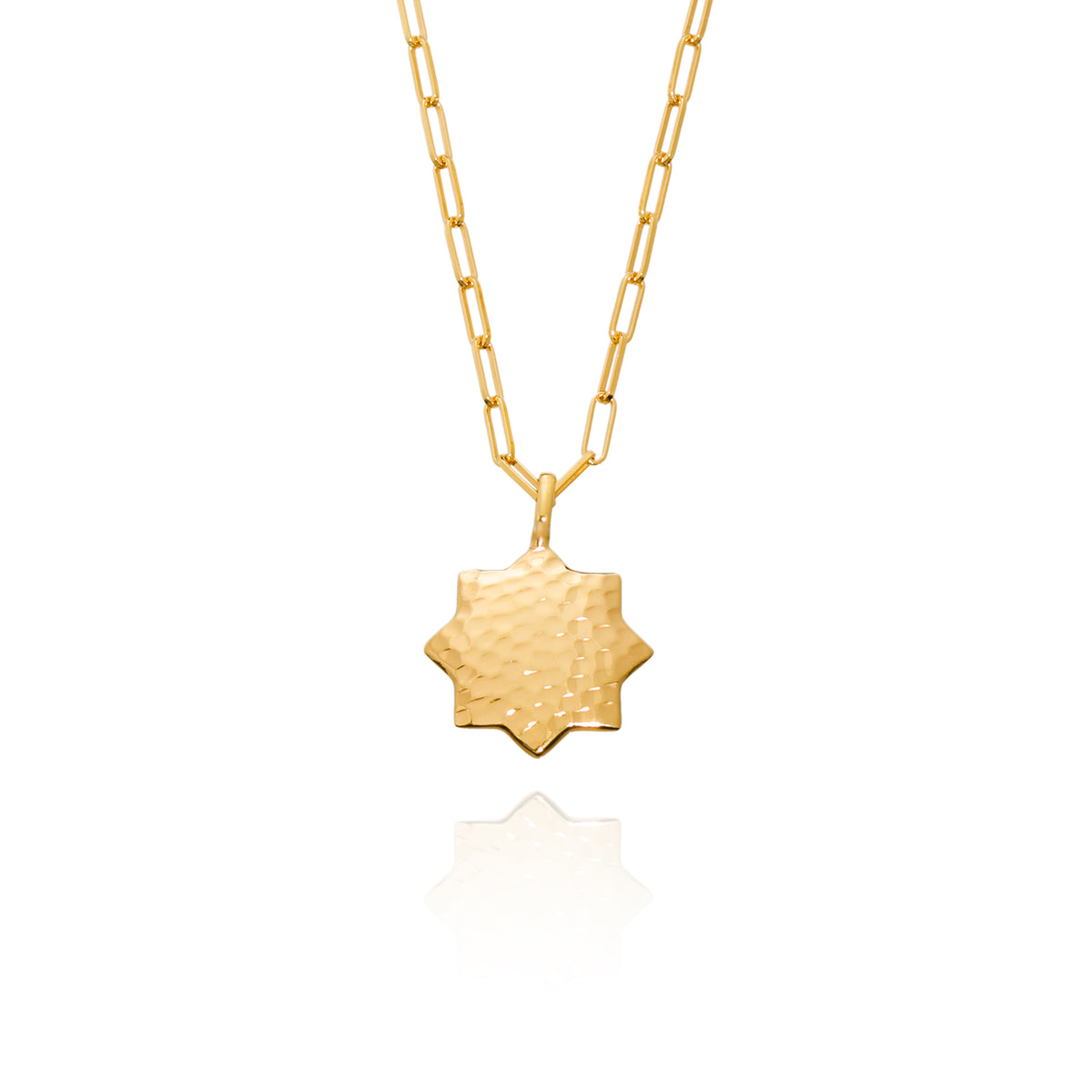 Hammered Signature Star Necklace