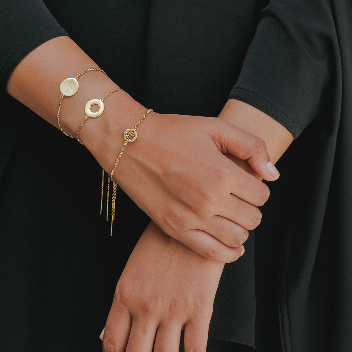 Signature Star Disc Adjustable Bracelet