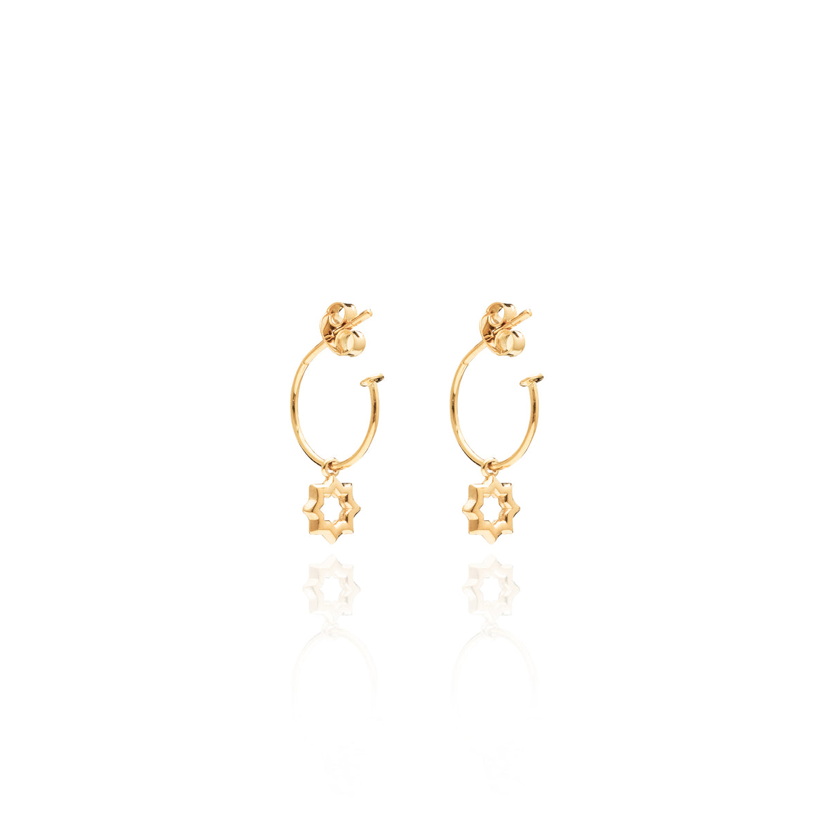 Saghir Silhouette Star Hoop Earrings