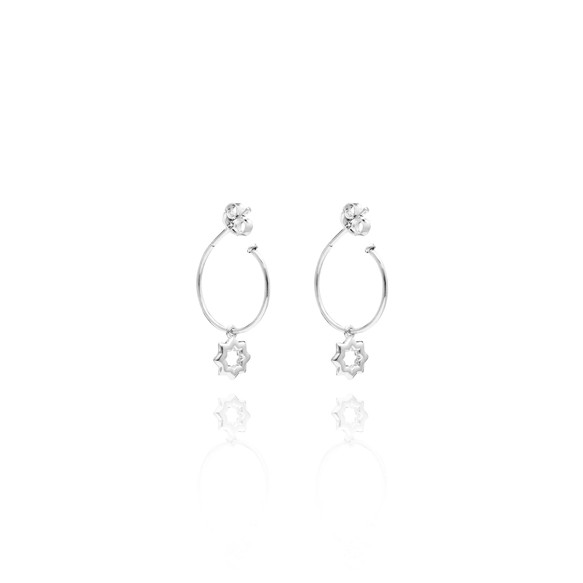 Saghir Silhouette Star Hoop Earrings