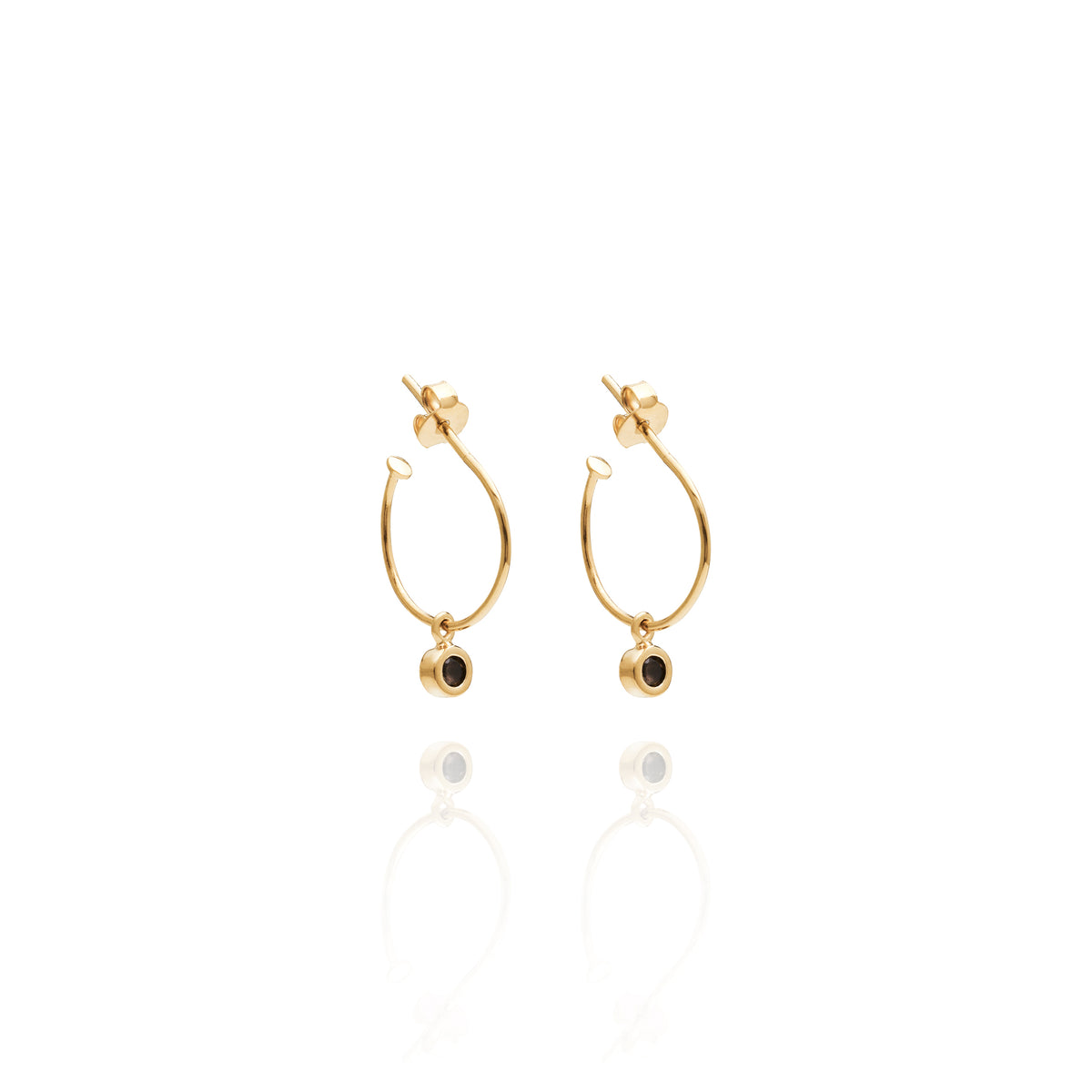 Gemstone Hoop Earrings