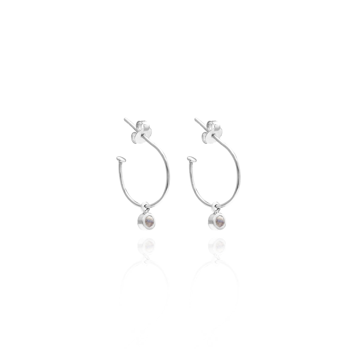 Gemstone Hoop Earrings