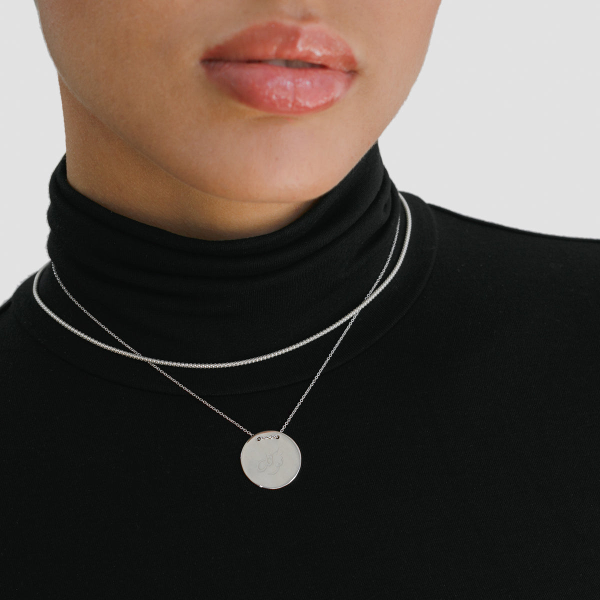 Threaded Kabir Dhikr Disc Necklace