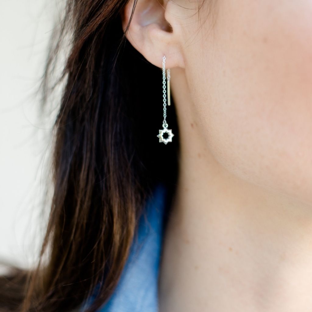Signature Star Silhouette Chain Earrings